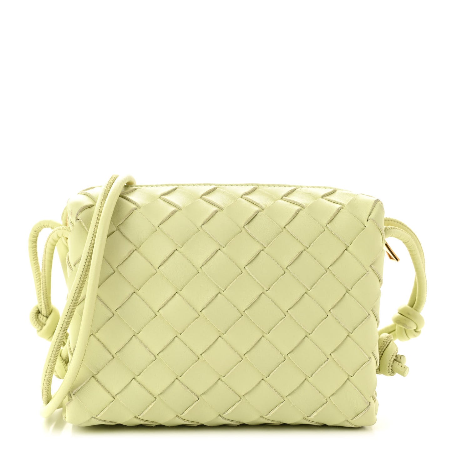 Nappa Intrecciato Mini Loop Camera Bag Lemon Washed
