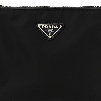 Prada Re-Nylon Saffiano Pocket Zippered Shoulder Bag Black 7 of 9