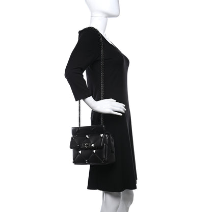 Valentino Garavani Nappa Large Roman Stud Shoulder Bag Black 2 of 8