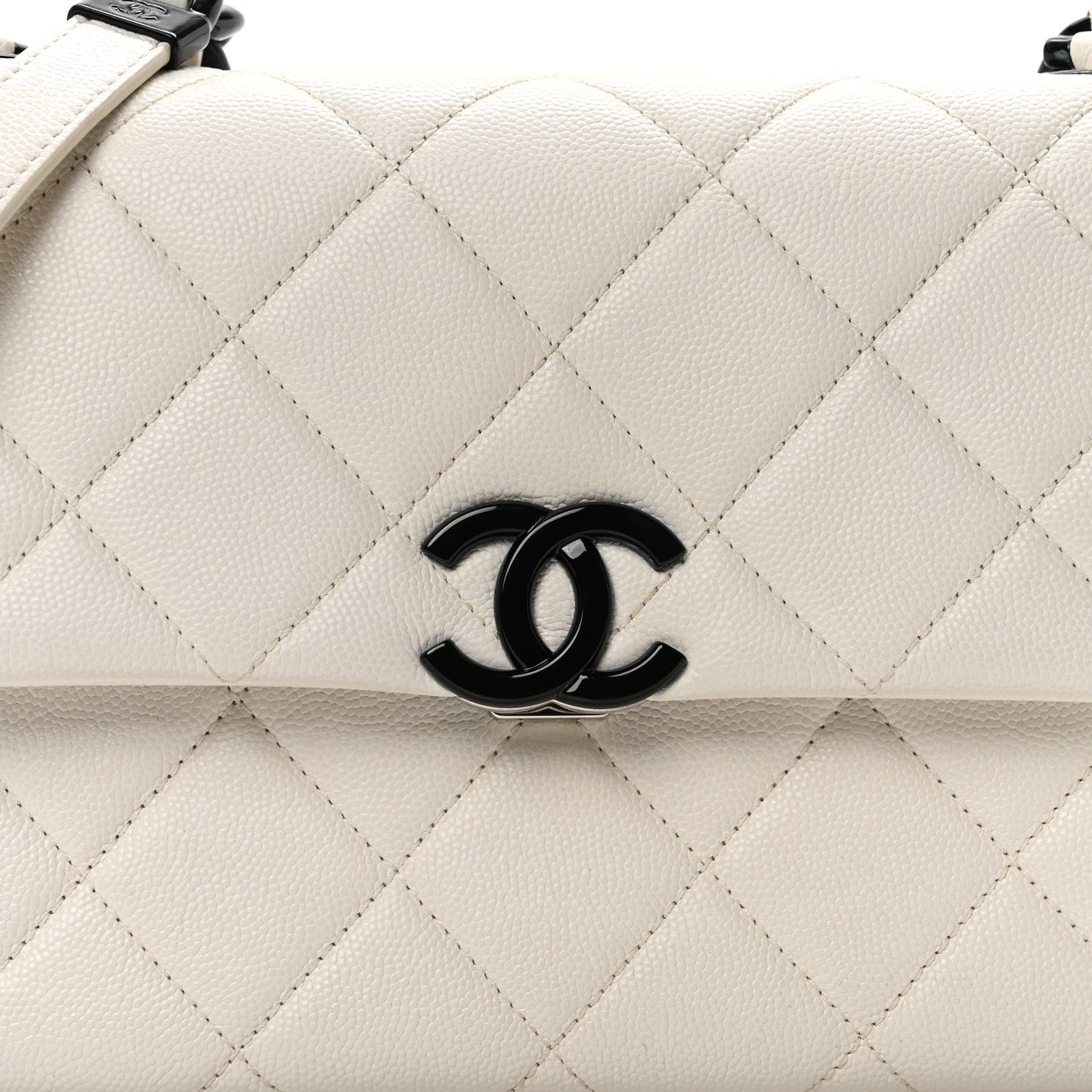 Caviar Quilted My Everything Flap White Black