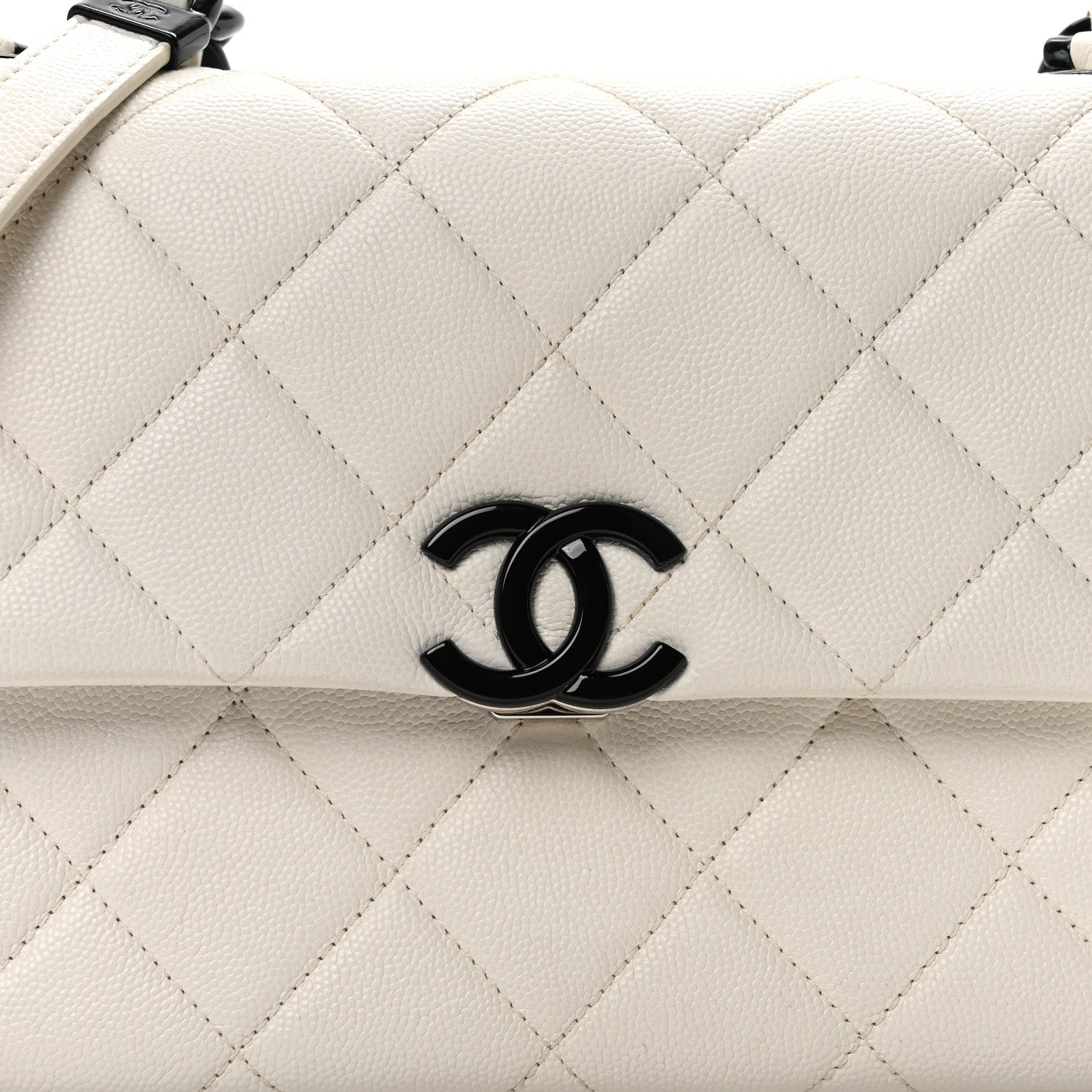 Chanel Caviar Quilted My Everything Flap White Black 8 of 10