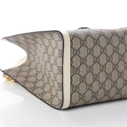 Gucci GG Supreme Monogram Medium Padlock Tote White 8 of 9