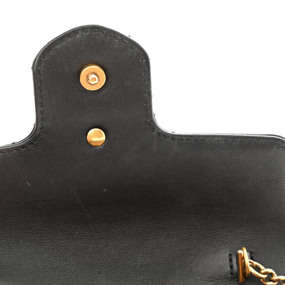 Gucci Calfskin Matelasse Super Mini GG Marmont Shoulder Bag Black 11 of 15