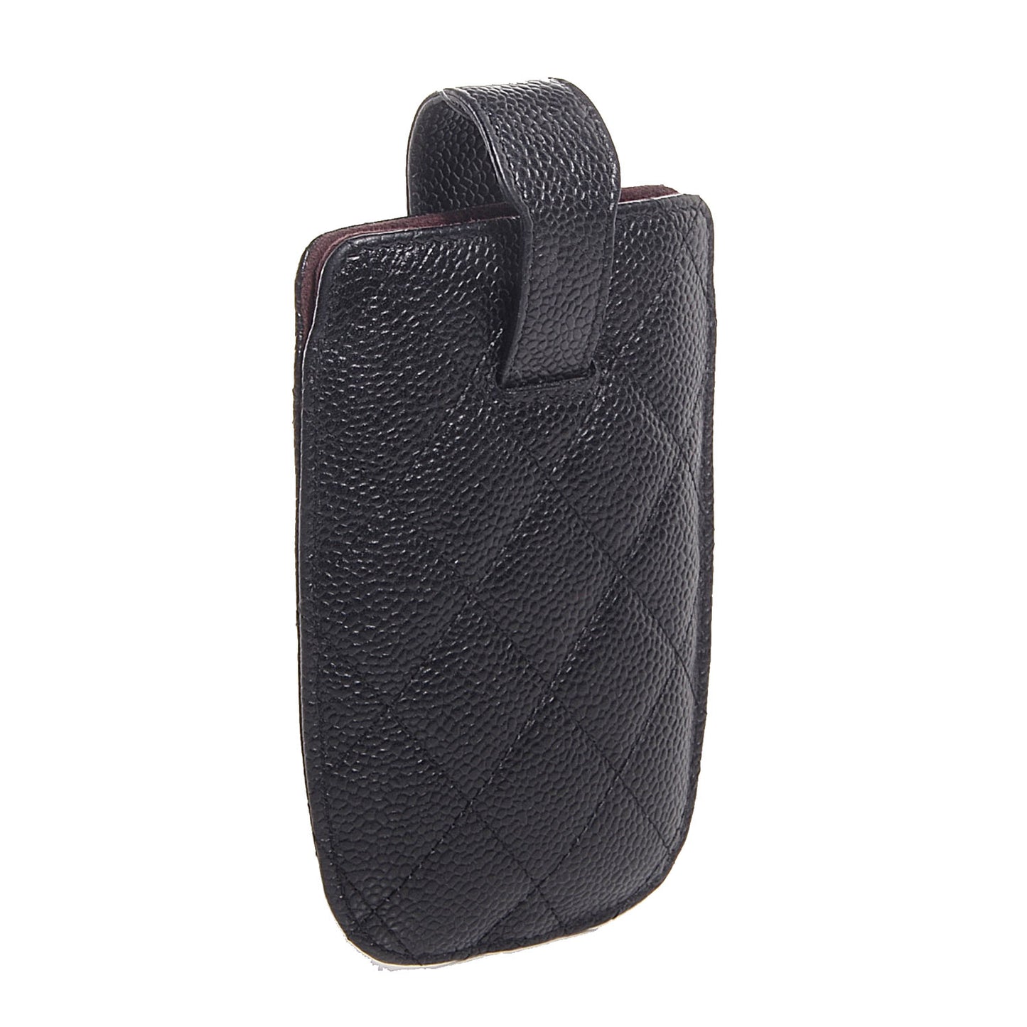 Caviar Quilted Cell Phone Case Black