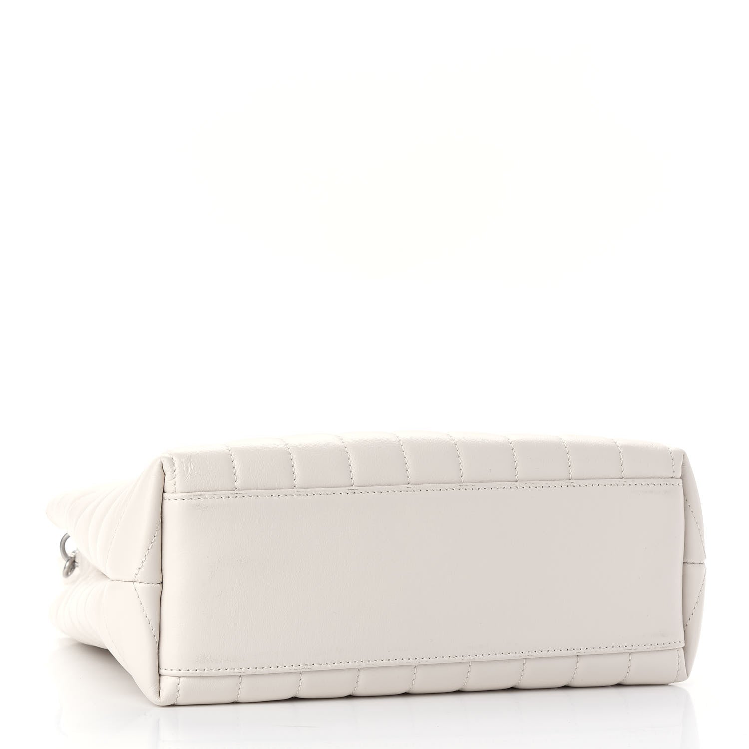 Saint Laurent Calfskin Y Quilted Monogram Small Loulou Shopper Cream Souffle 4 of 8