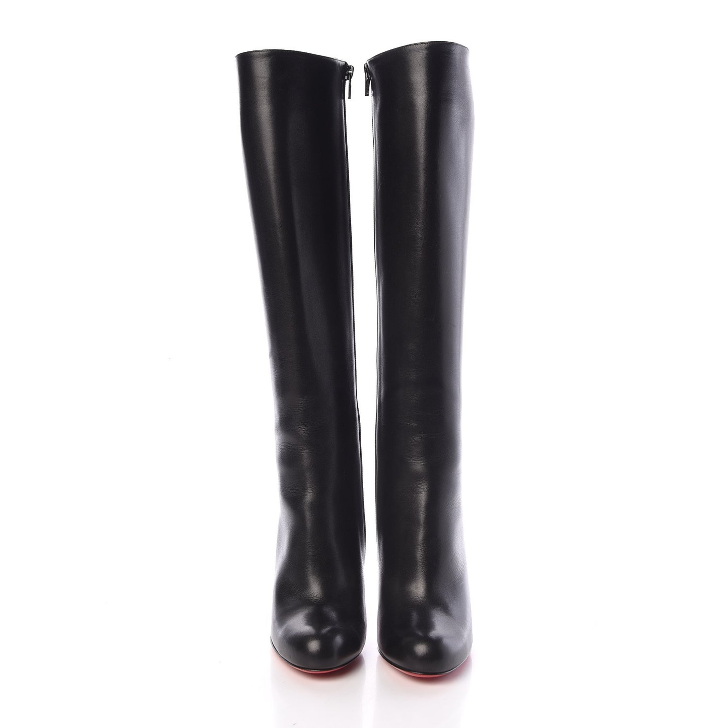 Calfskin Simple Botta 100 Knee Boots 37 Black