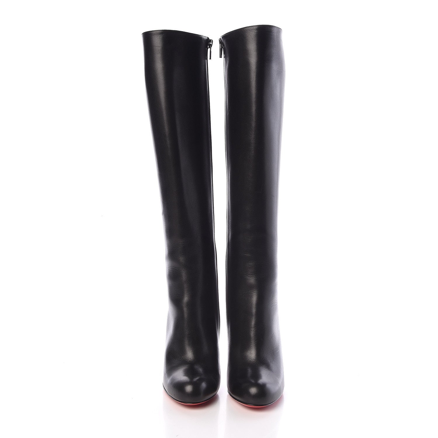 Christian Louboutin Calfskin Simple Botta 100 Knee Boots 37 Black 2 of 8