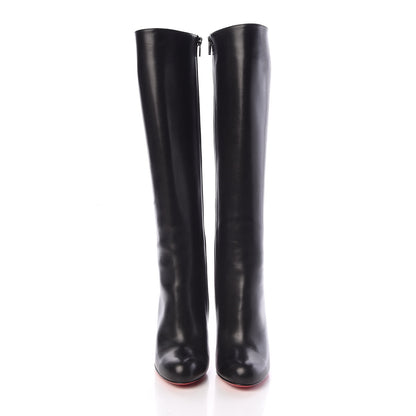 Christian Louboutin Calfskin Simple Botta 100 Knee Boots 37 Black 2 of 8
