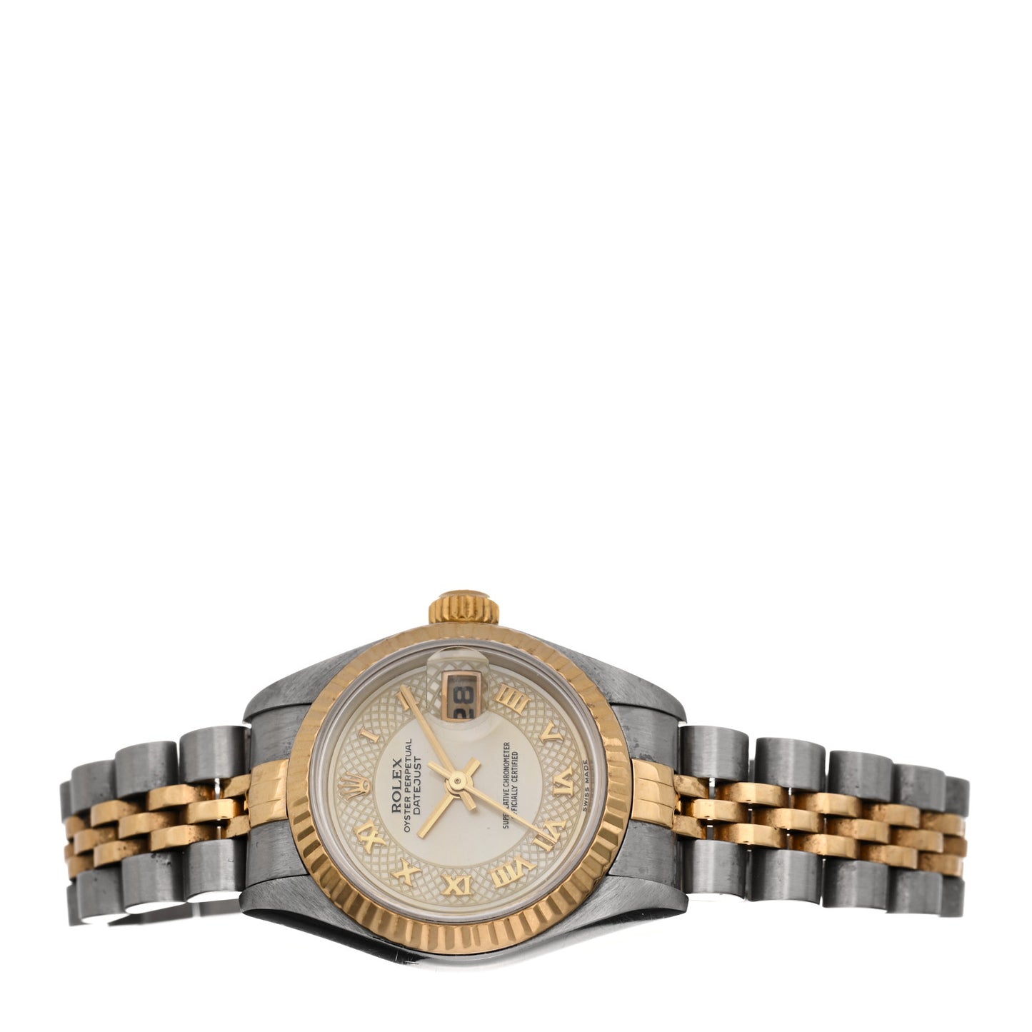 Stainless Steel 18K Yellow Gold 26mm Oyster Perpetual Datejust Watch Champagne Roman 79173