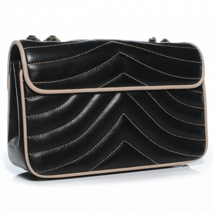 Chanel Lambskin Small Single Flap Bag Black and Blush 3 of 9