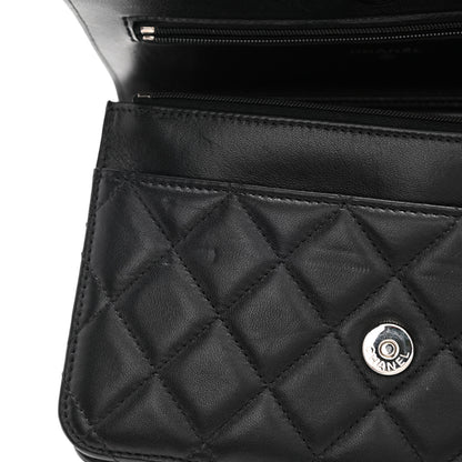 Chanel Lambskin Quilted Wallet On Chain WOC Black 19 of 23