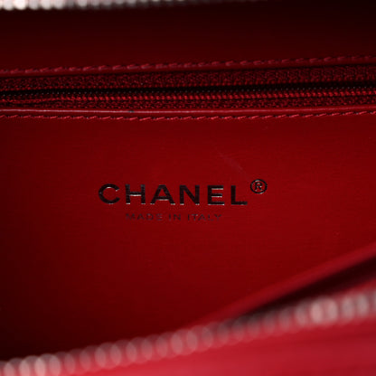 Chanel Lambskin Quilted Medium CC Filigree Vanity Case Dark Red 5 of 13