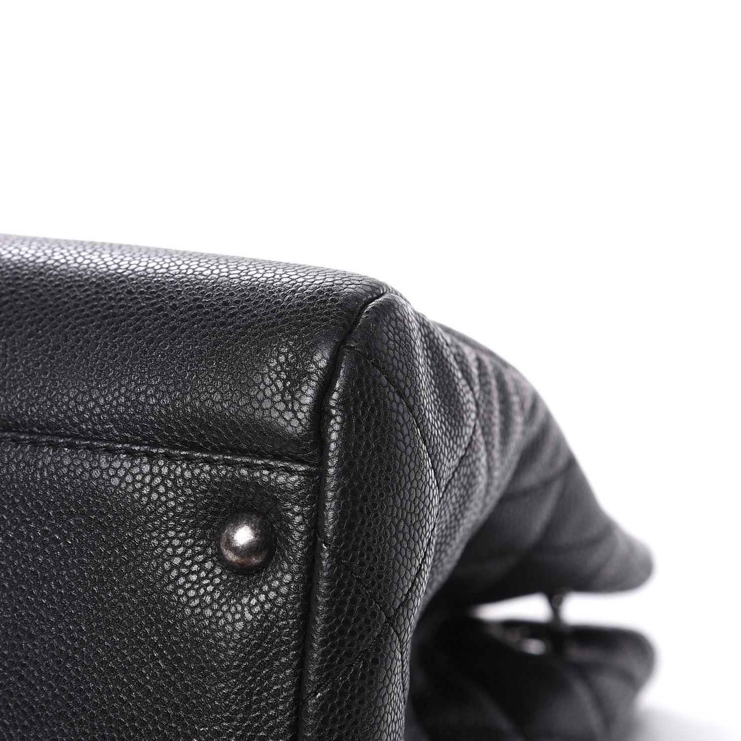 Chanel Metallic Grained Calfskin Woven Chain Large Shopping Bag Black 11 of 15