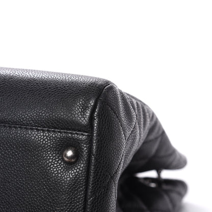 Chanel Metallic Grained Calfskin Woven Chain Large Shopping Bag Black 11 of 15