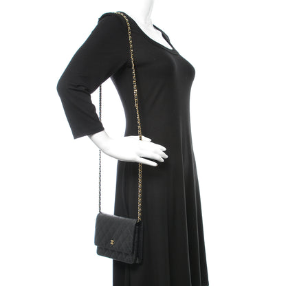 Chanel Caviar Quilted Wallet On Chain WOC Black 2 of 12