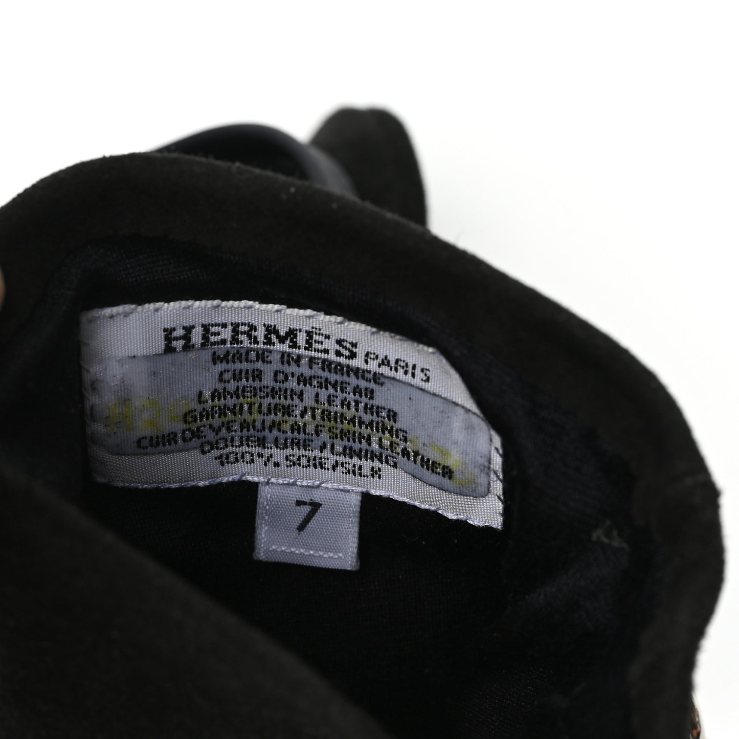 Suede Lambskin Swift Jade Kelly Lock Gloves Black