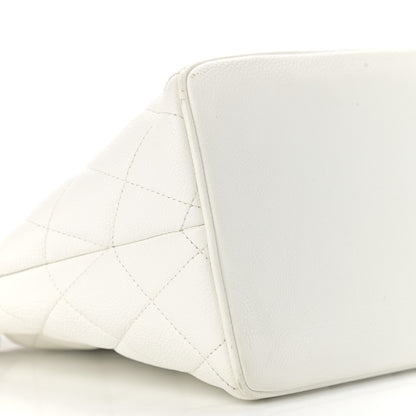 Chanel Caviar Quilted Medallion Tote White 9 of 13