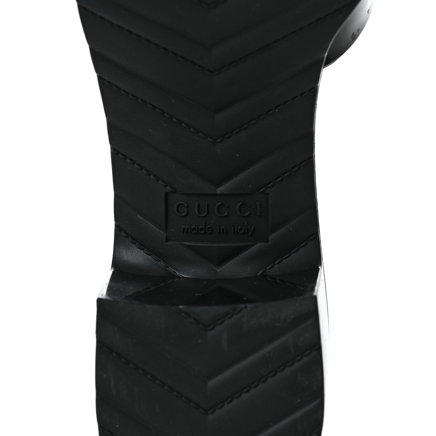 Gucci Rubber Gucci Logo Womens Platform 20/60mm Slide Sandals 37 Black 6 of 9