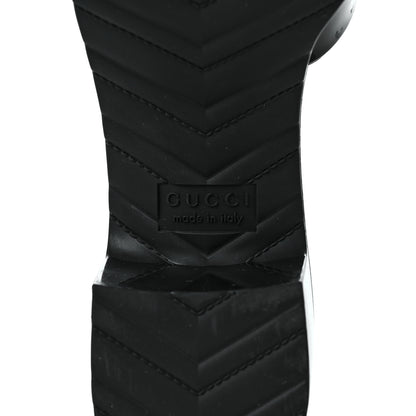 Gucci Rubber Gucci Logo Womens Platform 20/60mm Slide Sandals 37 Black 6 of 9