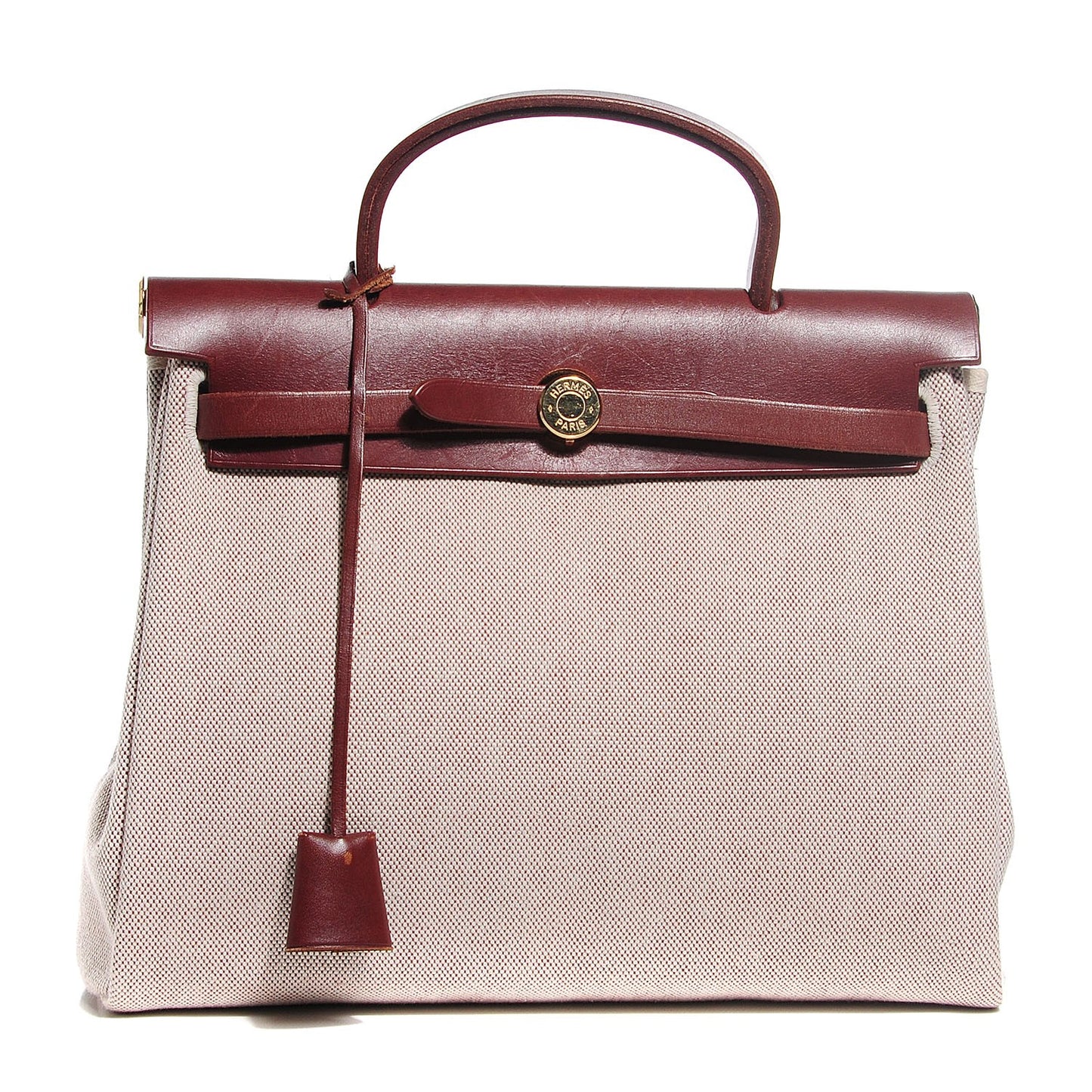 Vache Hunter Calfskin Toile Herbag 30 PM Havane