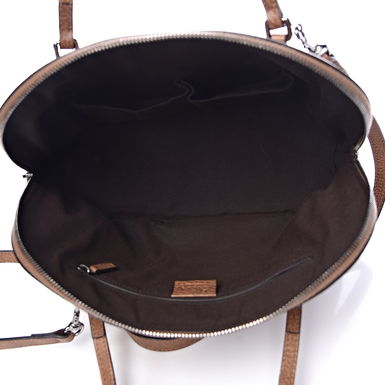 Gucci Calfskin Medium Web Dome Bag Brown 5 of 14