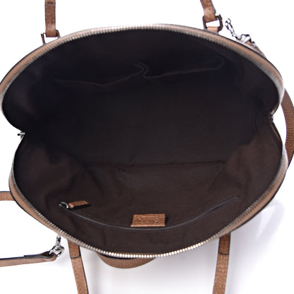 Gucci Calfskin Medium Web Dome Bag Brown 5 of 14