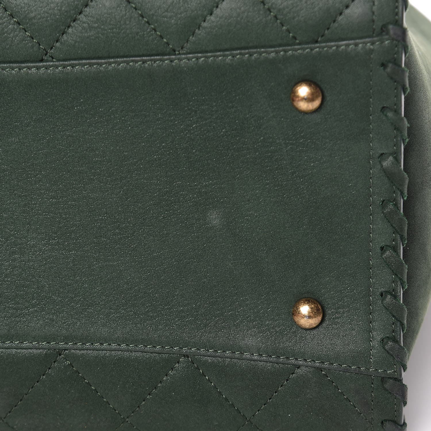 Chanel Iridescent Calfskin Quilted Happy Stitch Shopping Tote Green 15 of 15