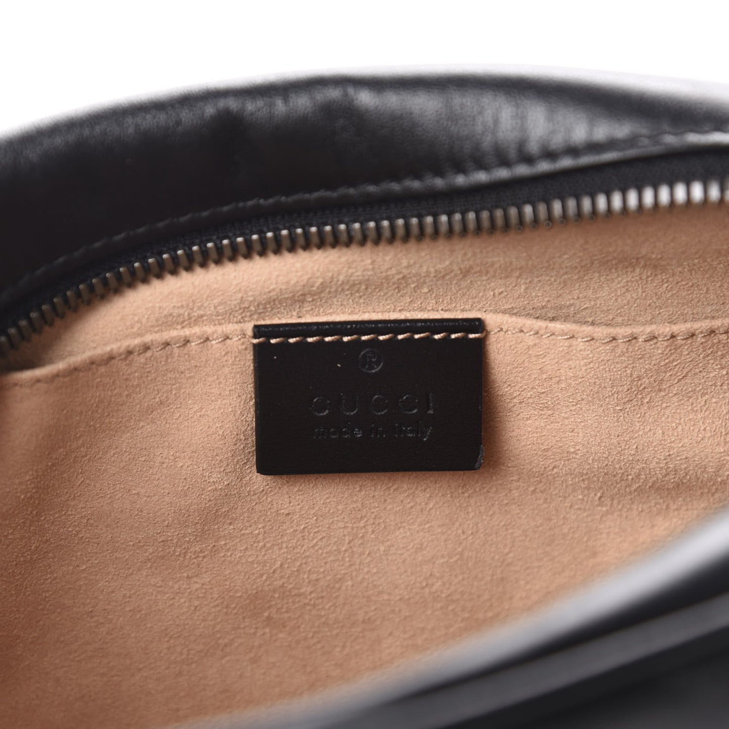 Calfskin Matelasse Small GG Marmont Chain Shoulder Bag Black