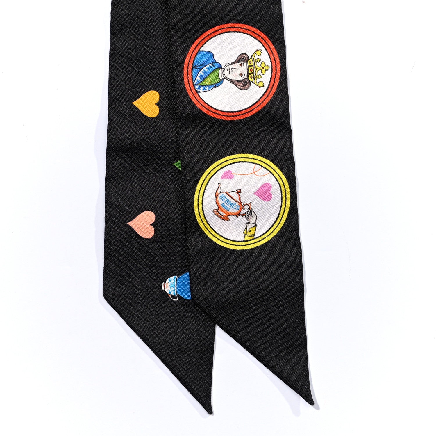 Hermes Silk Tea Time Twilly Black Rouge Multicolor 2 of 4