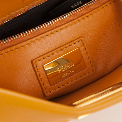 Fendi Nappa Mini Peekaboo Iconic Satchel Giallo Syrup 6 of 8