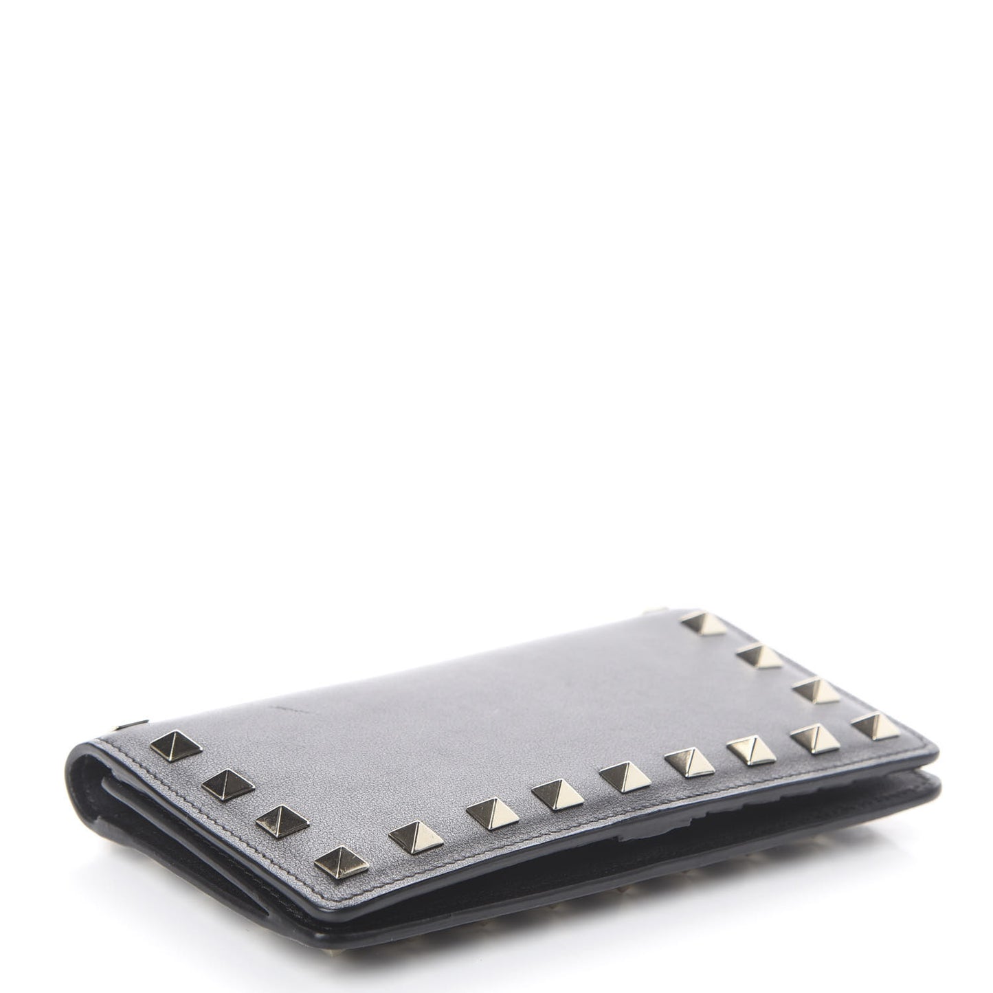 Vitello Rockstud Flap Wallet Black
