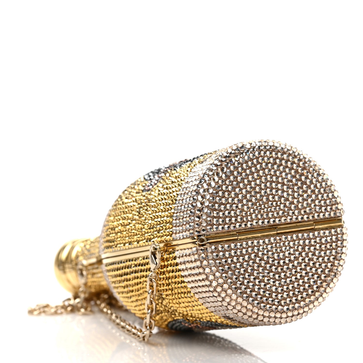 Judith Leiber Crystal Champagne Bottle Big Bubbles Minaudiere Clutch 4 of 10