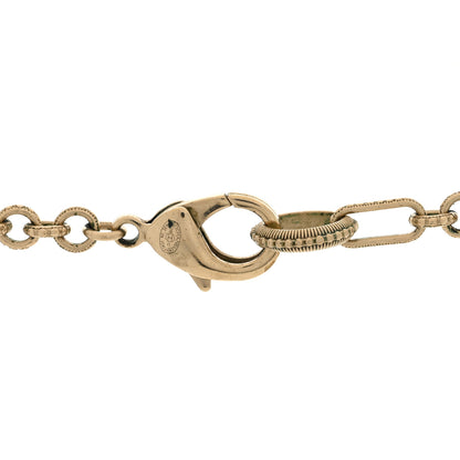 Chanel Crystal Resin Chain CC Pendant Necklace Black Gold 4 of 5