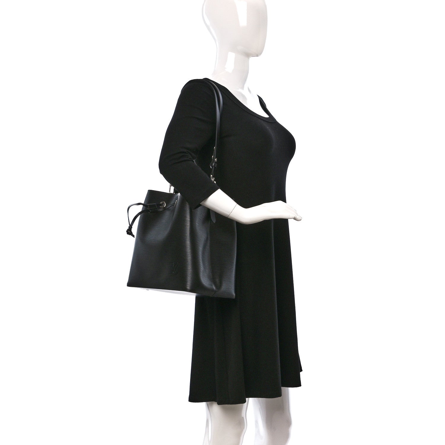 Louis Vuitton Epi NeoNoe MM Black 2 of 12