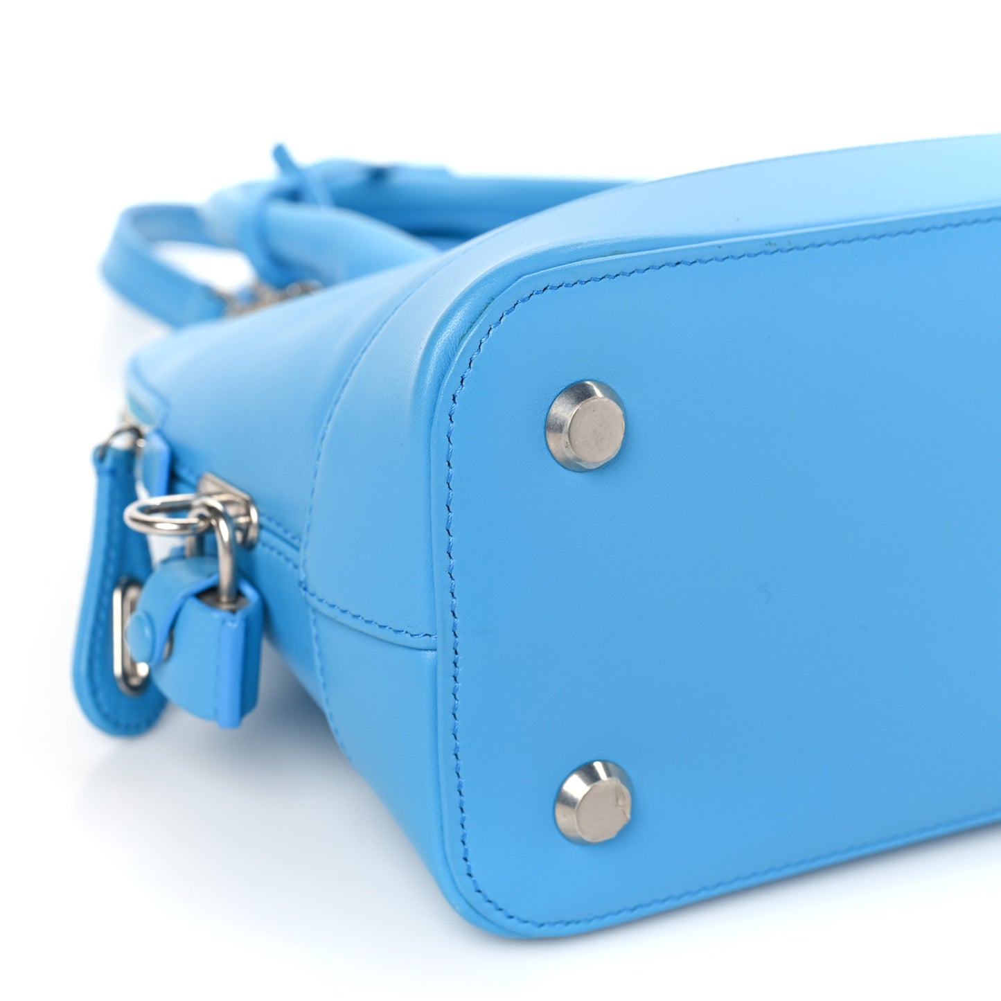 Soft Calfskin Puppy And Kitten S Ville Top Handle Bag Bleu Turquoise