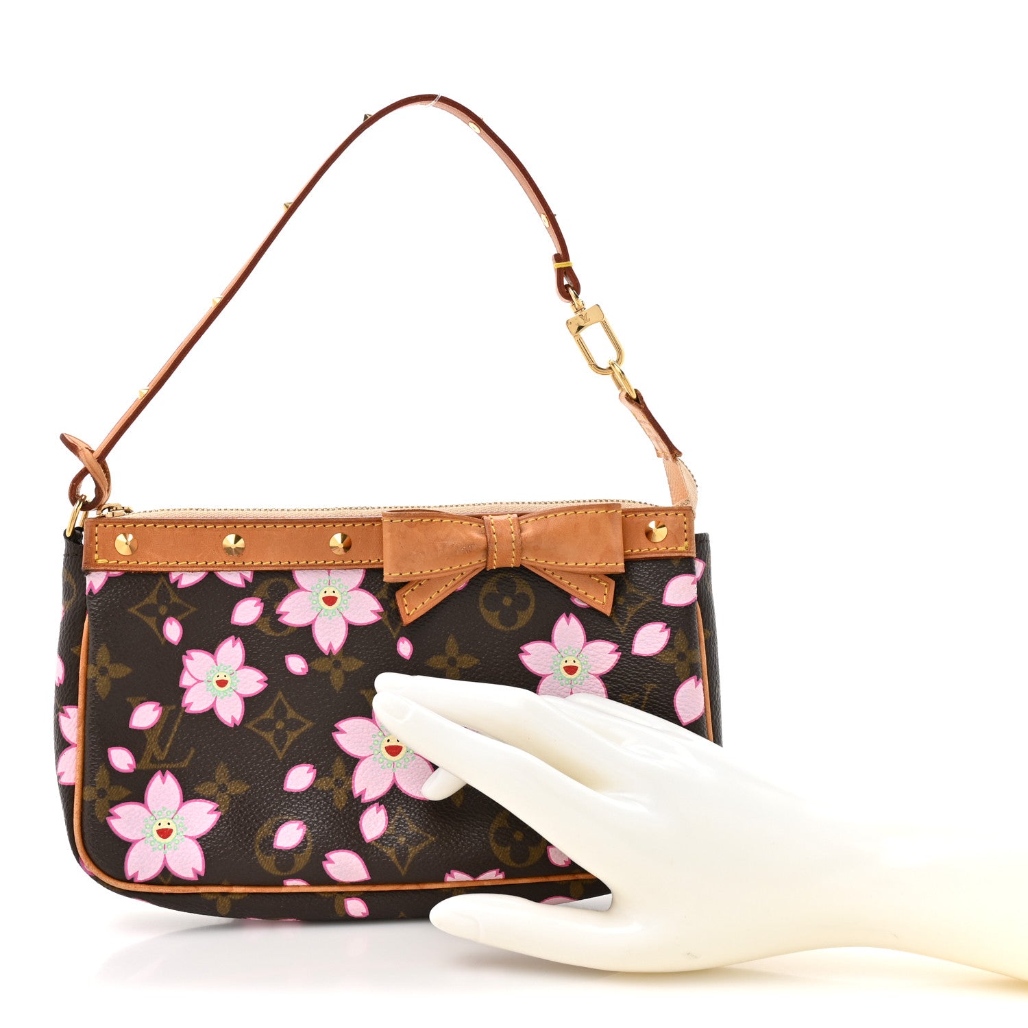 Louis Vuitton Monogram Cherry Blossom Pochette Accessories Brown 2 of 16