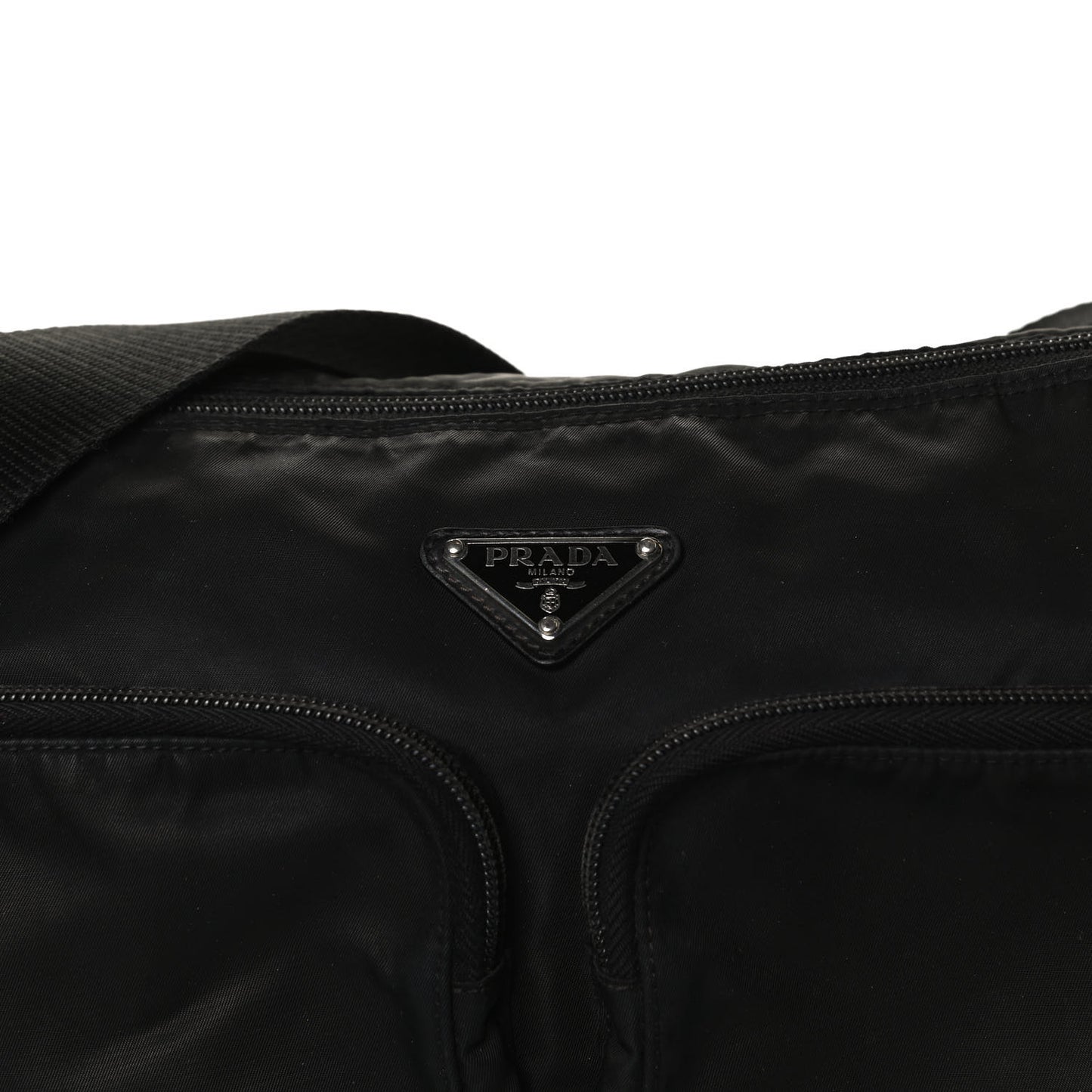 Nylon Vela Messenger Bag Black