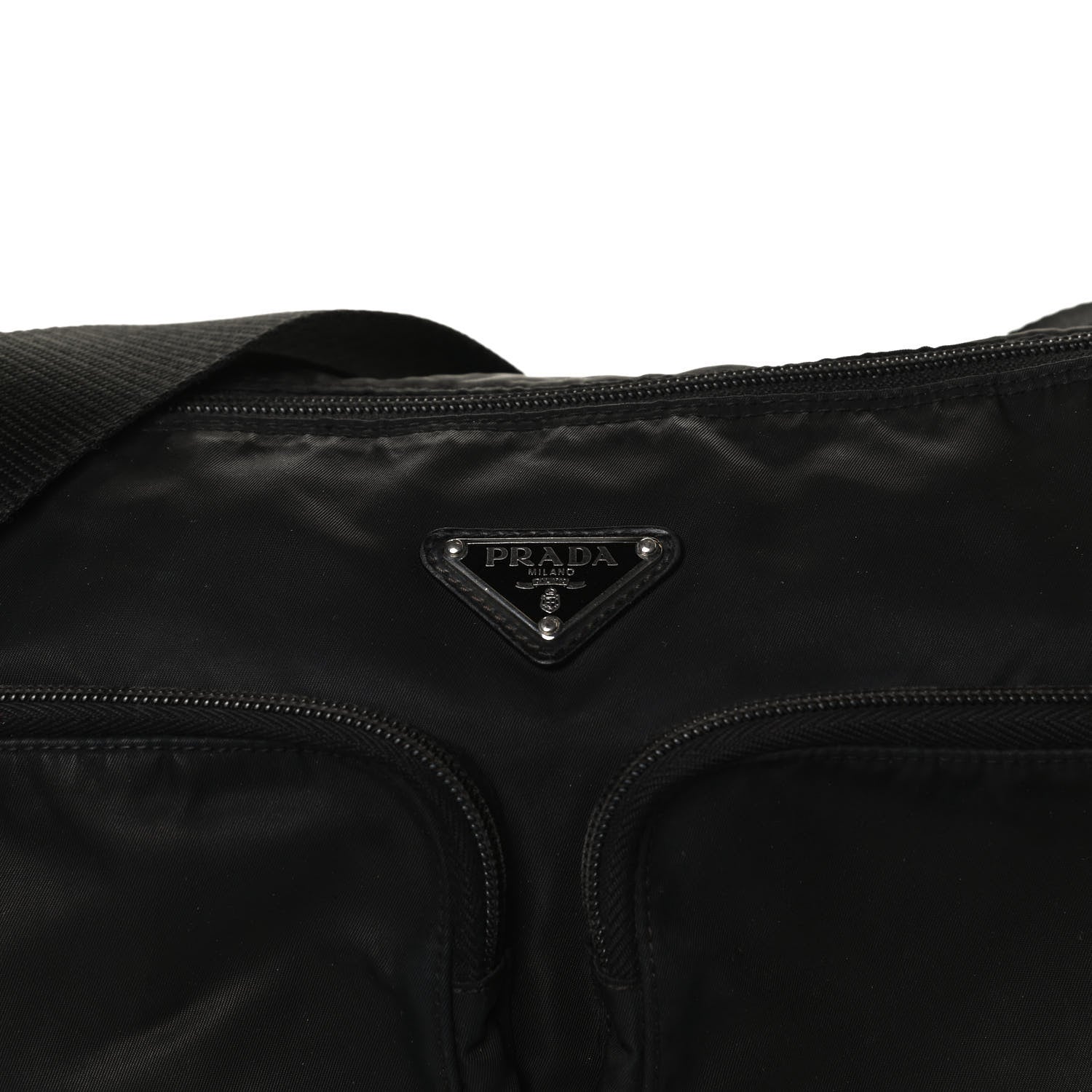 Prada Nylon Vela Messenger Bag Black 7 of 14