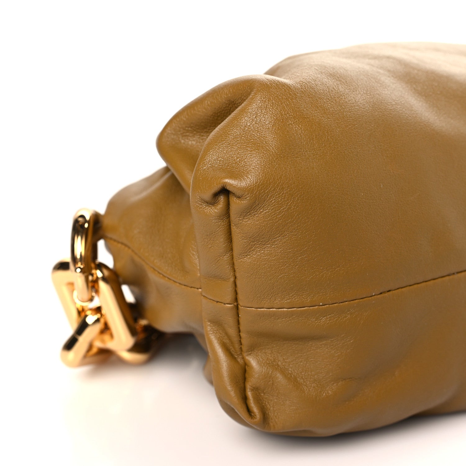 Bottega Veneta Calfskin The Pouch Chain Cammello 8 of 9
