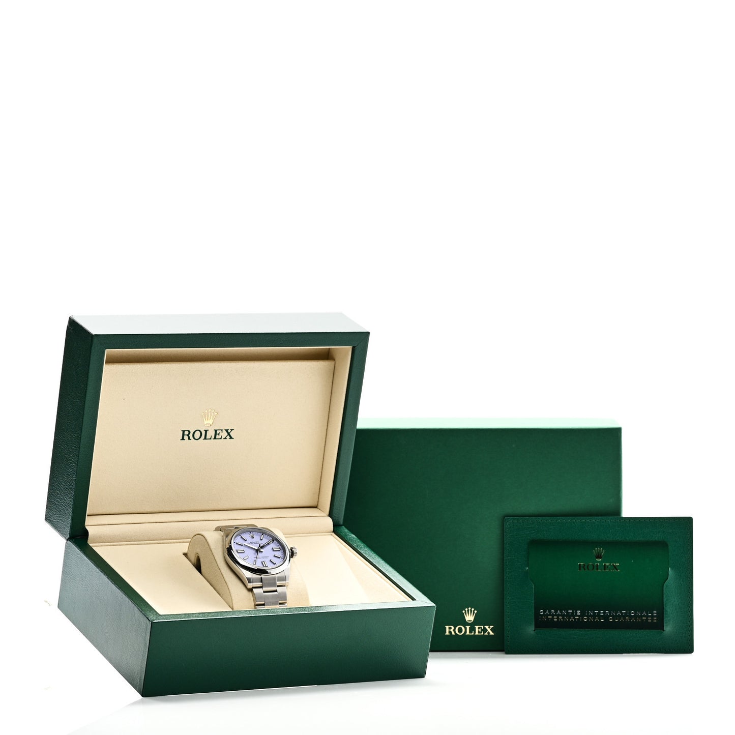 Stainless Steel 36mm Oyster Perpetual Watch Lavender 126000