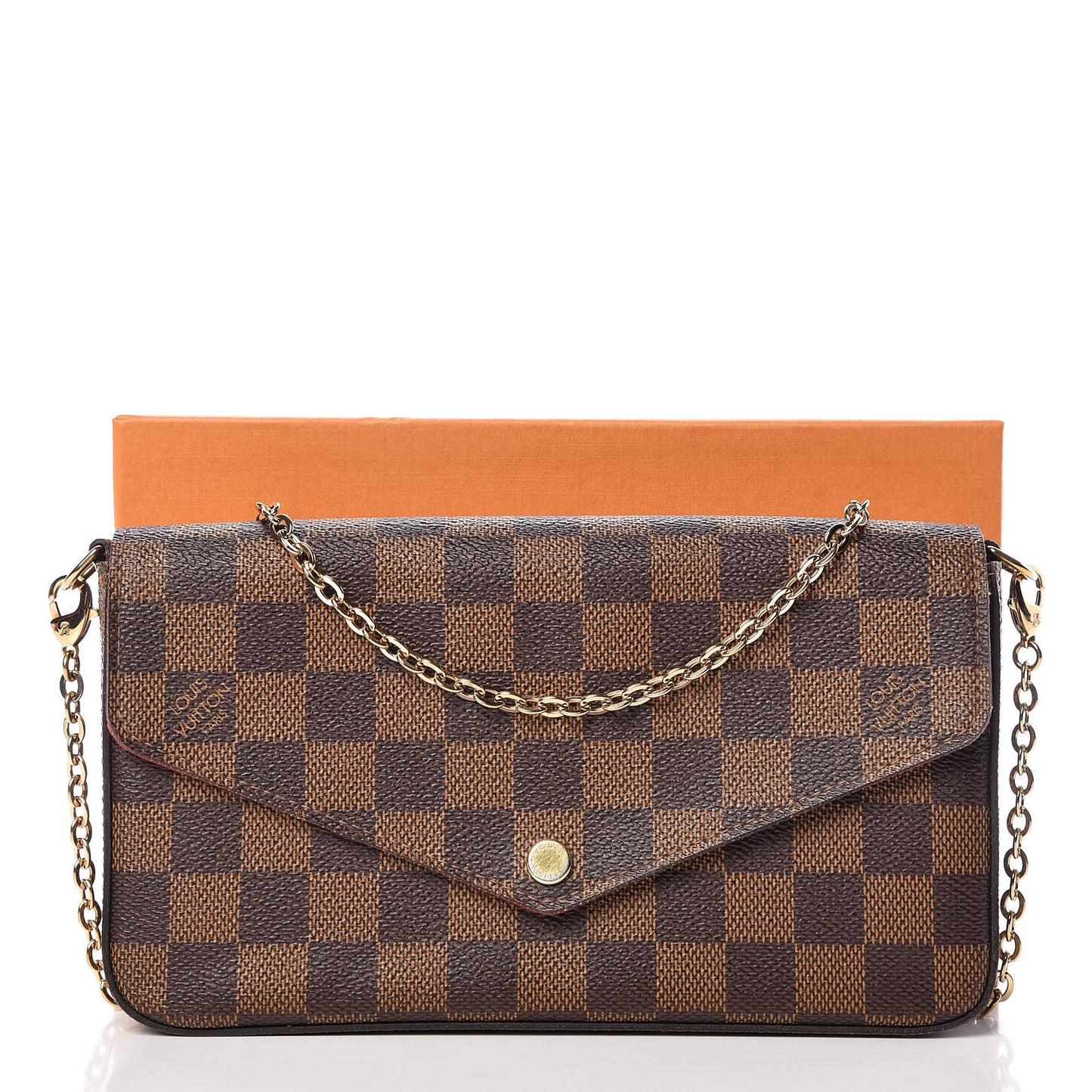 Damier Ebene Pochette Felicie Chain Wallet