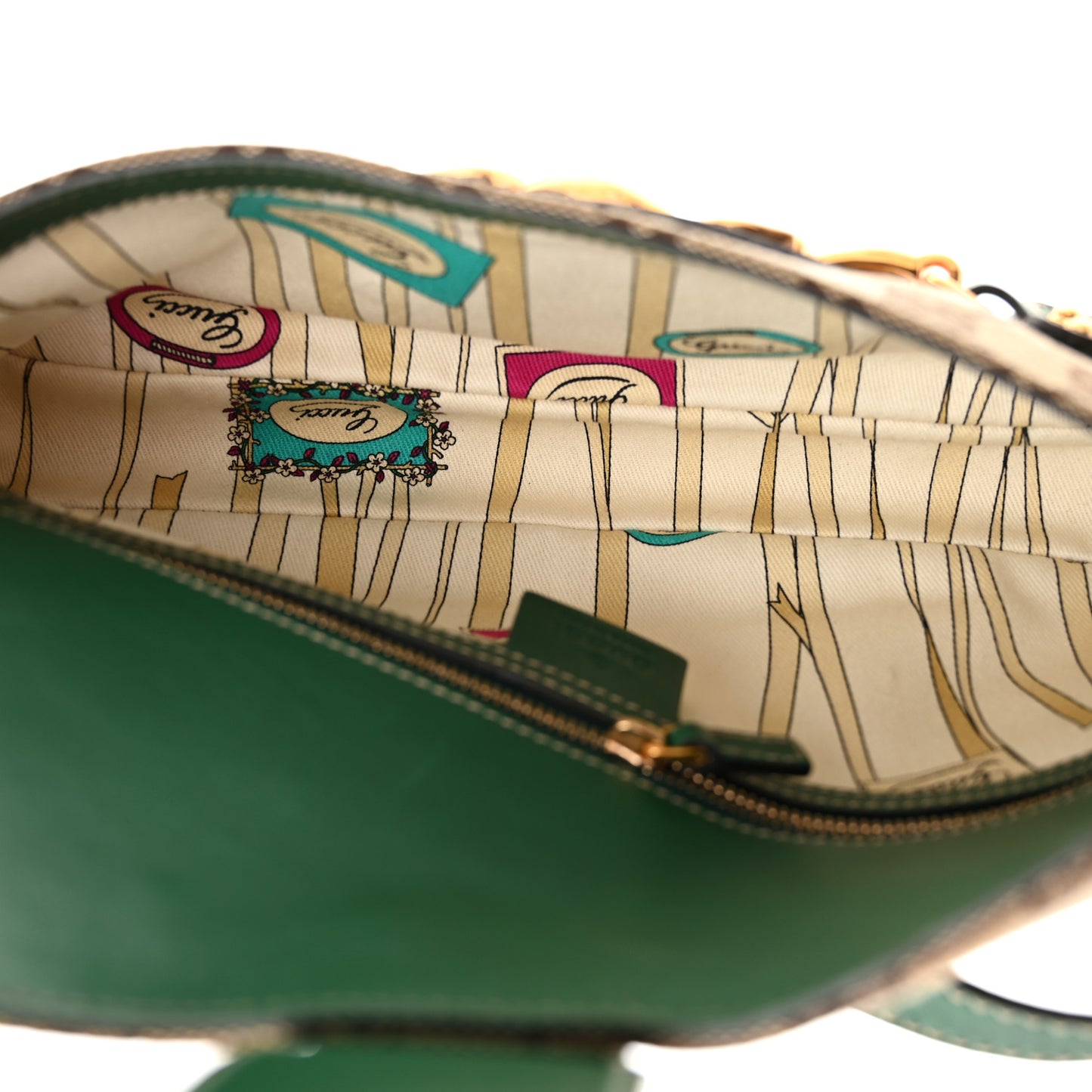 Monogram Horsebit Chain Flap Shoulder Bag Green