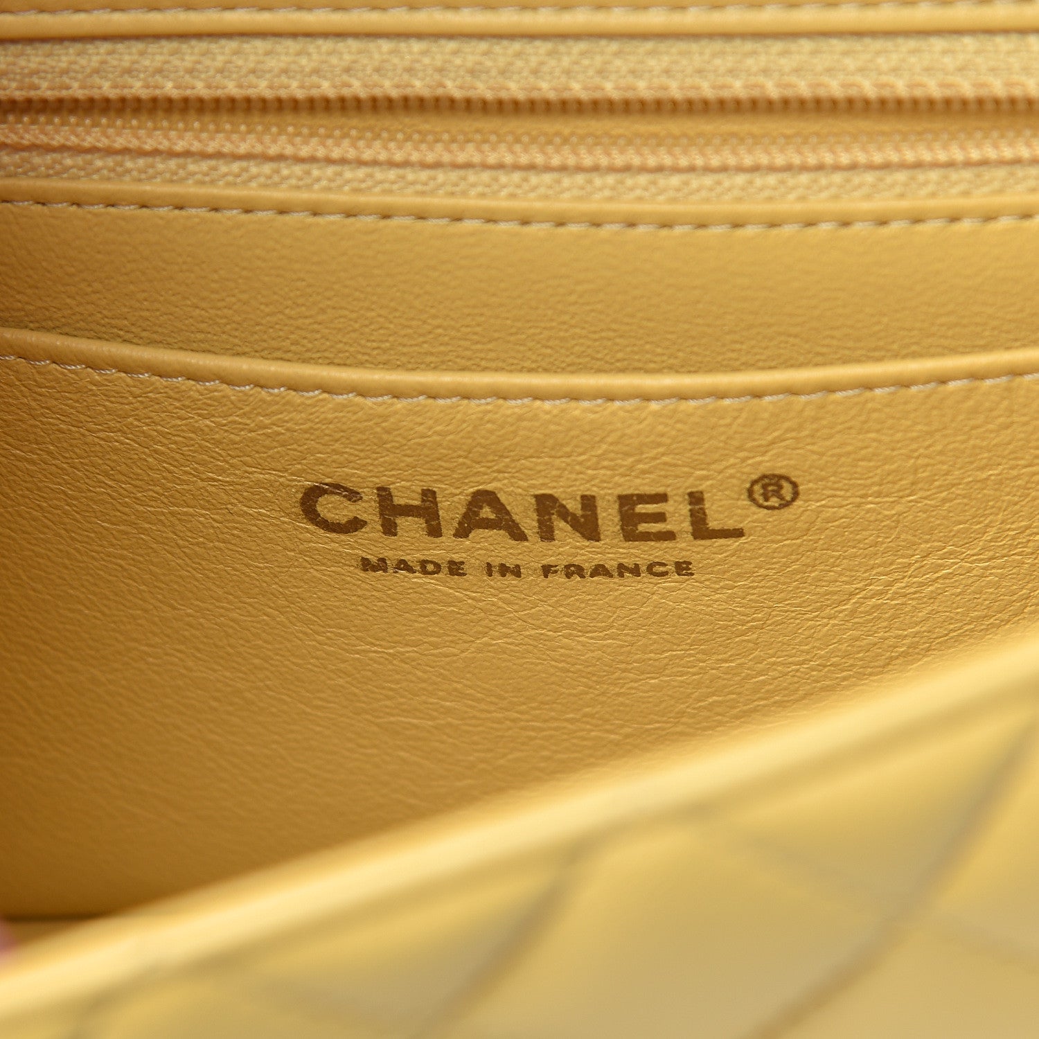 Chanel Lambskin Quilted Mini Rectangular Flap Yellow 6 of 16