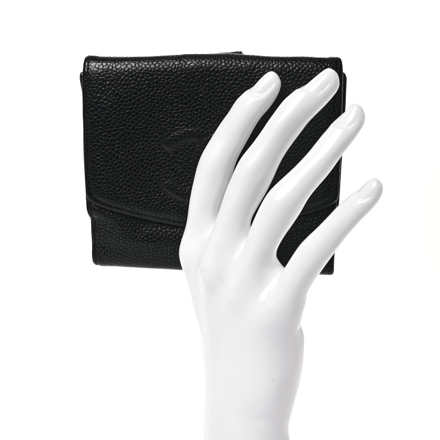 Caviar Timeless CC Compact French Wallet Black