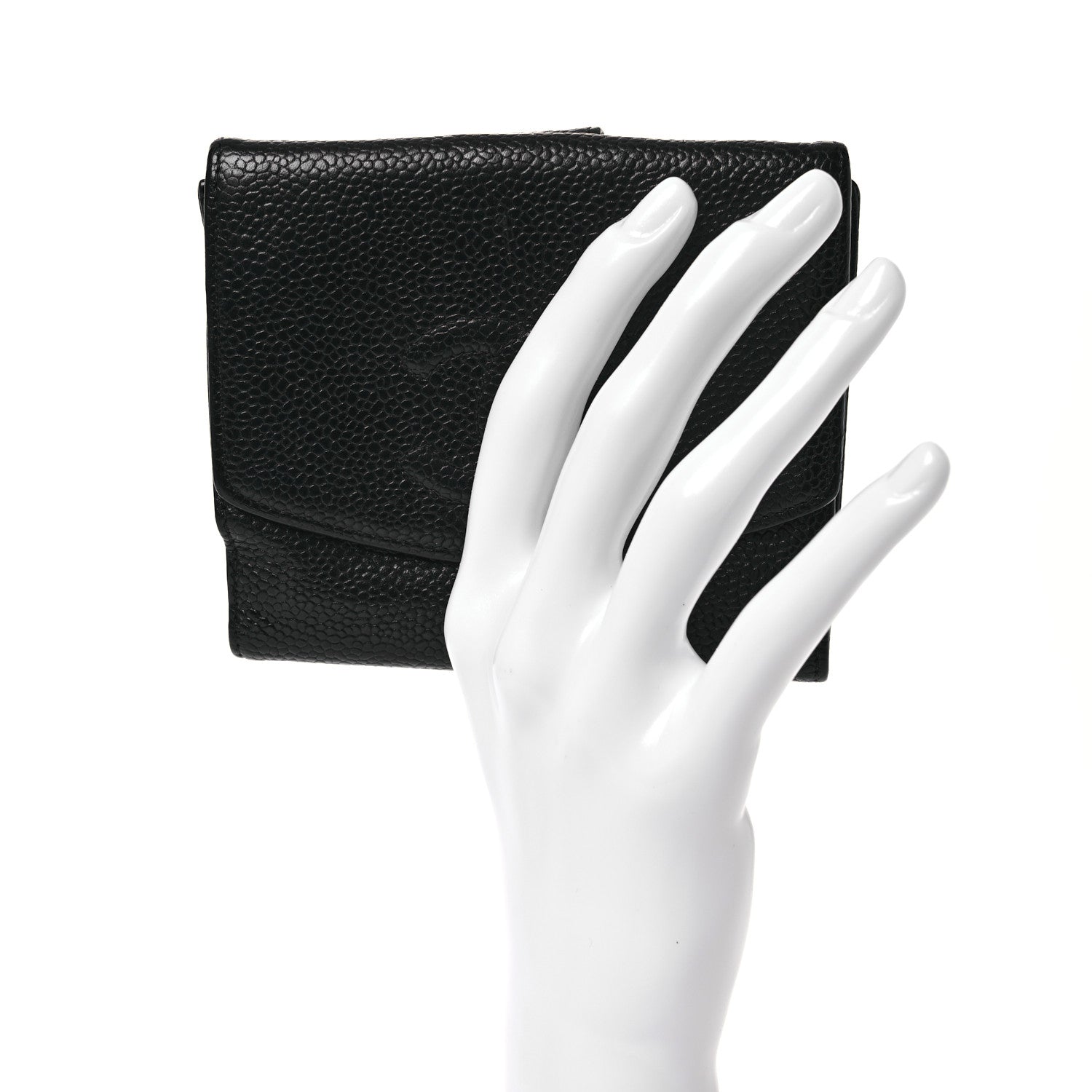 Chanel Caviar Timeless CC Compact French Wallet Black 2 of 16