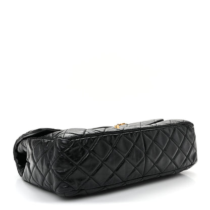 Chanel Glazed Calfskin Castle Rock Medium Flap Black 4 of 12