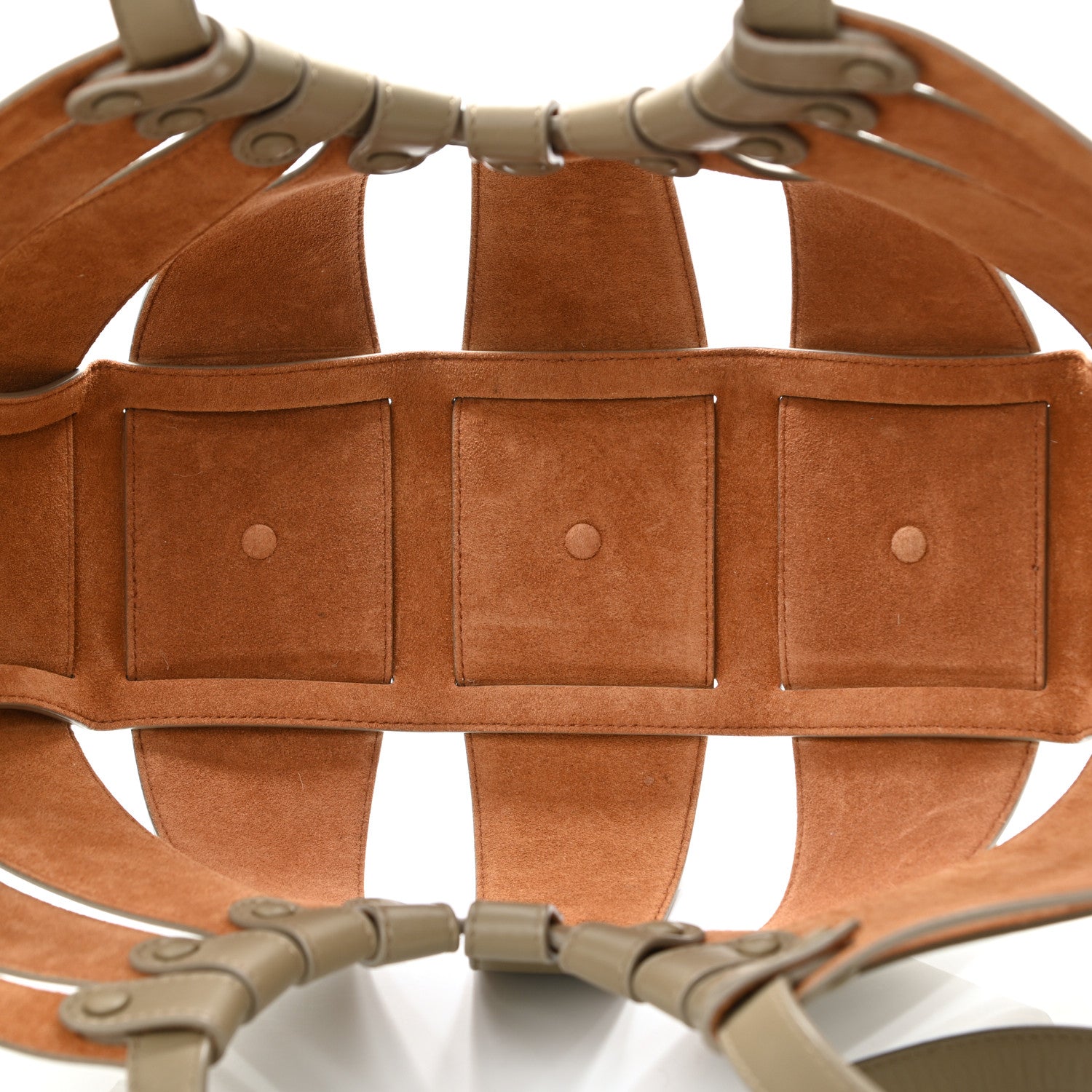 Bottega Veneta French Calfskin Shell Bag Taupe 8 of 10
