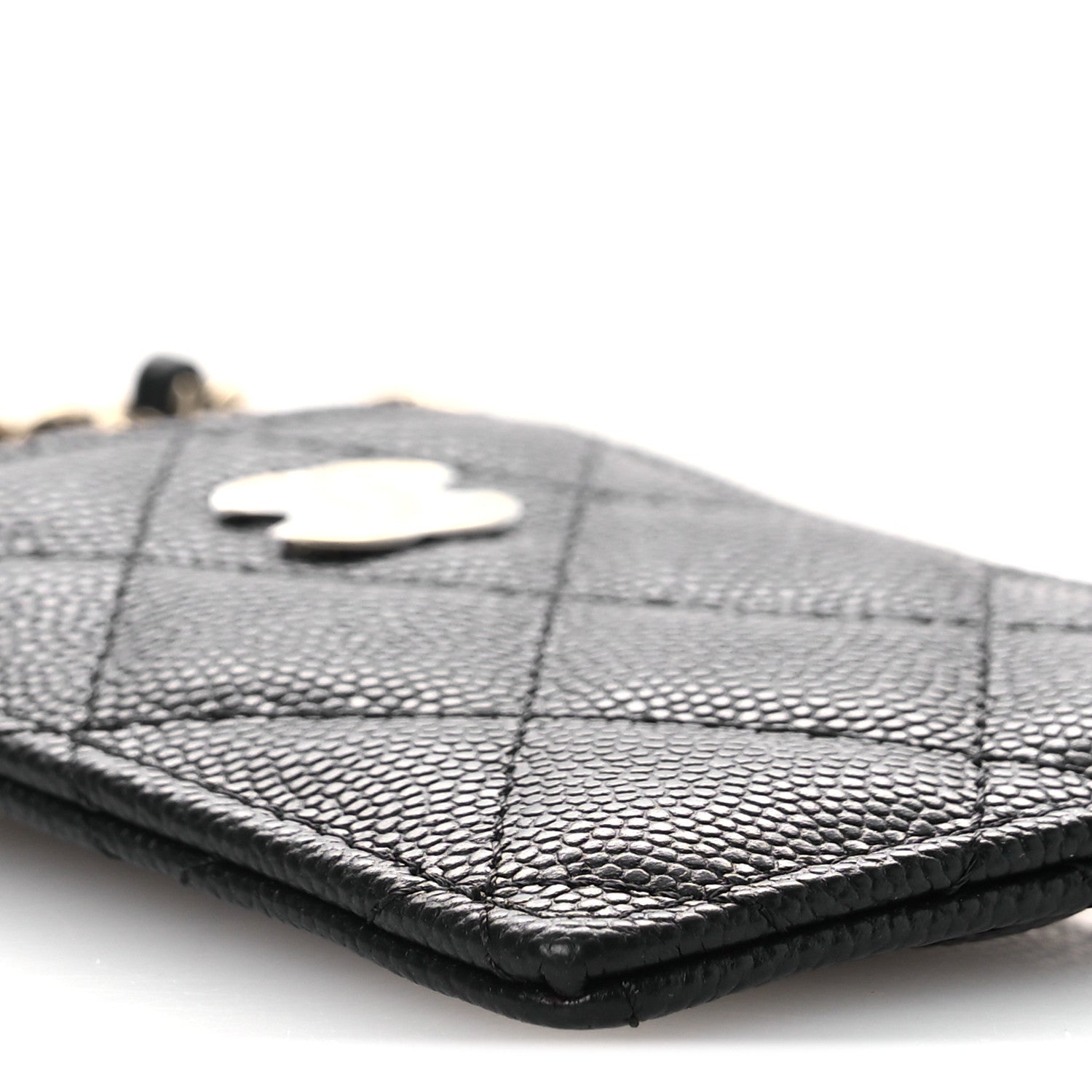 Chanel Caviar Quilted Card Holder On Chain Black 10 of 12