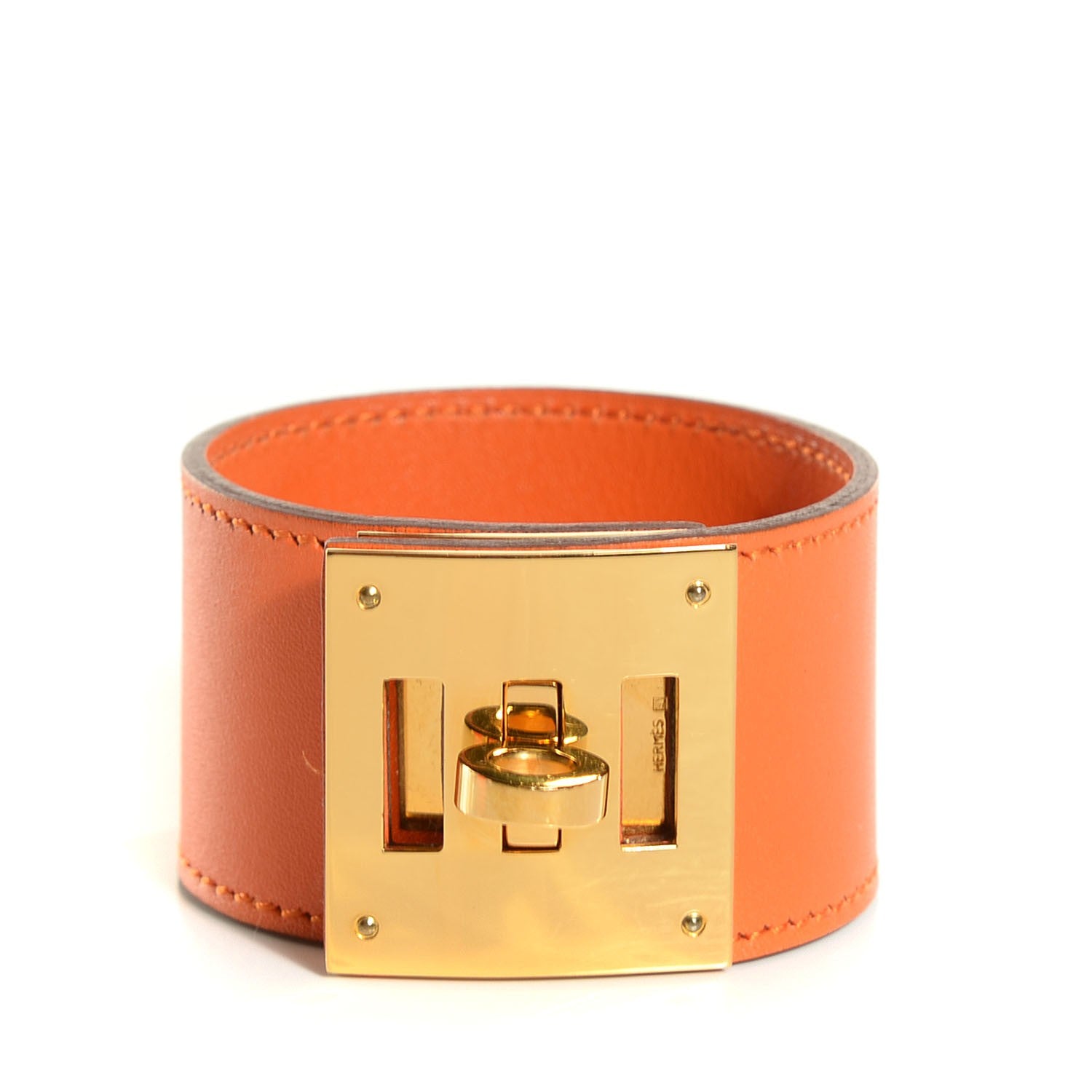 Hermes Chamonix Kelly Dog Bracelet Orange 1 of 5