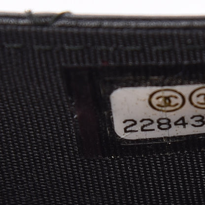 Chanel Calfskin Quilted Boy Flap Card Holder Black 8 of 9